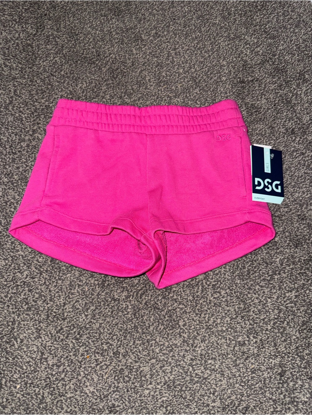 NWT DSG Girls Pink Mid Rise Shorts XS 6/7 Athletic Lounge Shorts